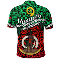 Proud Vanuatu Polo Shirt Pattern Mix Flag LT13 - Polynesian Pride