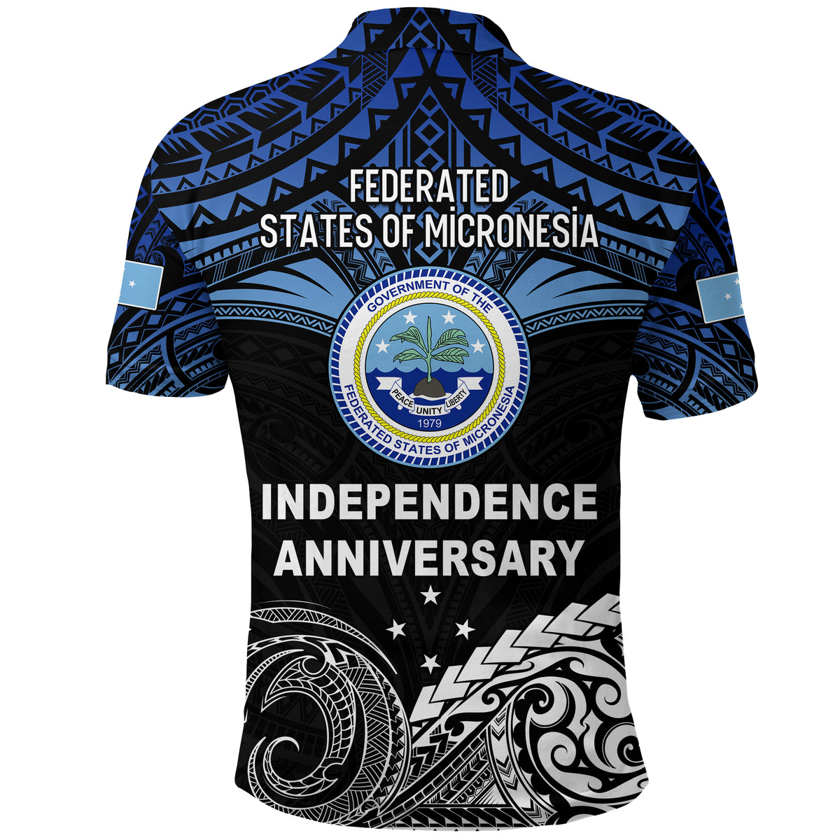 Federated States of Micronesia Polo Shirt Happy FSM 35th Independence Anniversary LT13 - Polynesian Pride