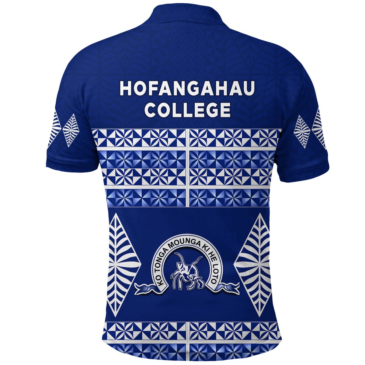 Hofangahau College Polo Shirt Eua Tonga Pattern LT13 - Polynesian Pride
