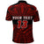 Custom Polynesian Rugby Polo Shirt Love Red Custom Text and Number - Polynesian Pride