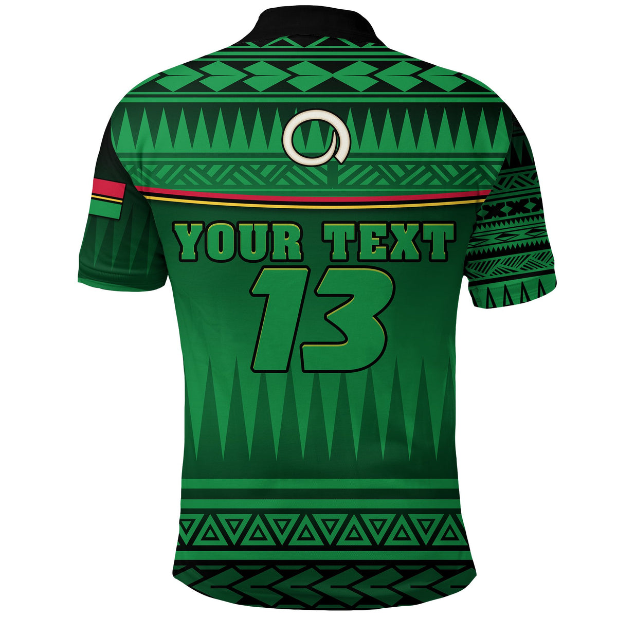Custom Vanuatu Rugby Polo Shirt Impressive Version Custom Text and Number - Polynesian Pride