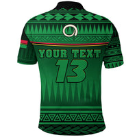 Custom Vanuatu Rugby Polo Shirt Impressive Version Custom Text and Number - Polynesian Pride