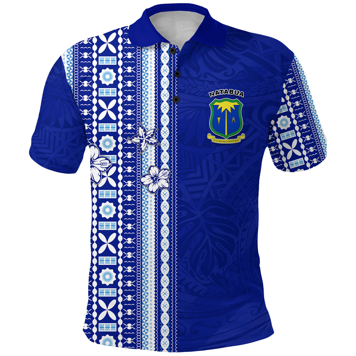 Natabua High School Polynesian Polo Shirt Lautoka Fiji LT13 Unisex Blue - Polynesian Pride
