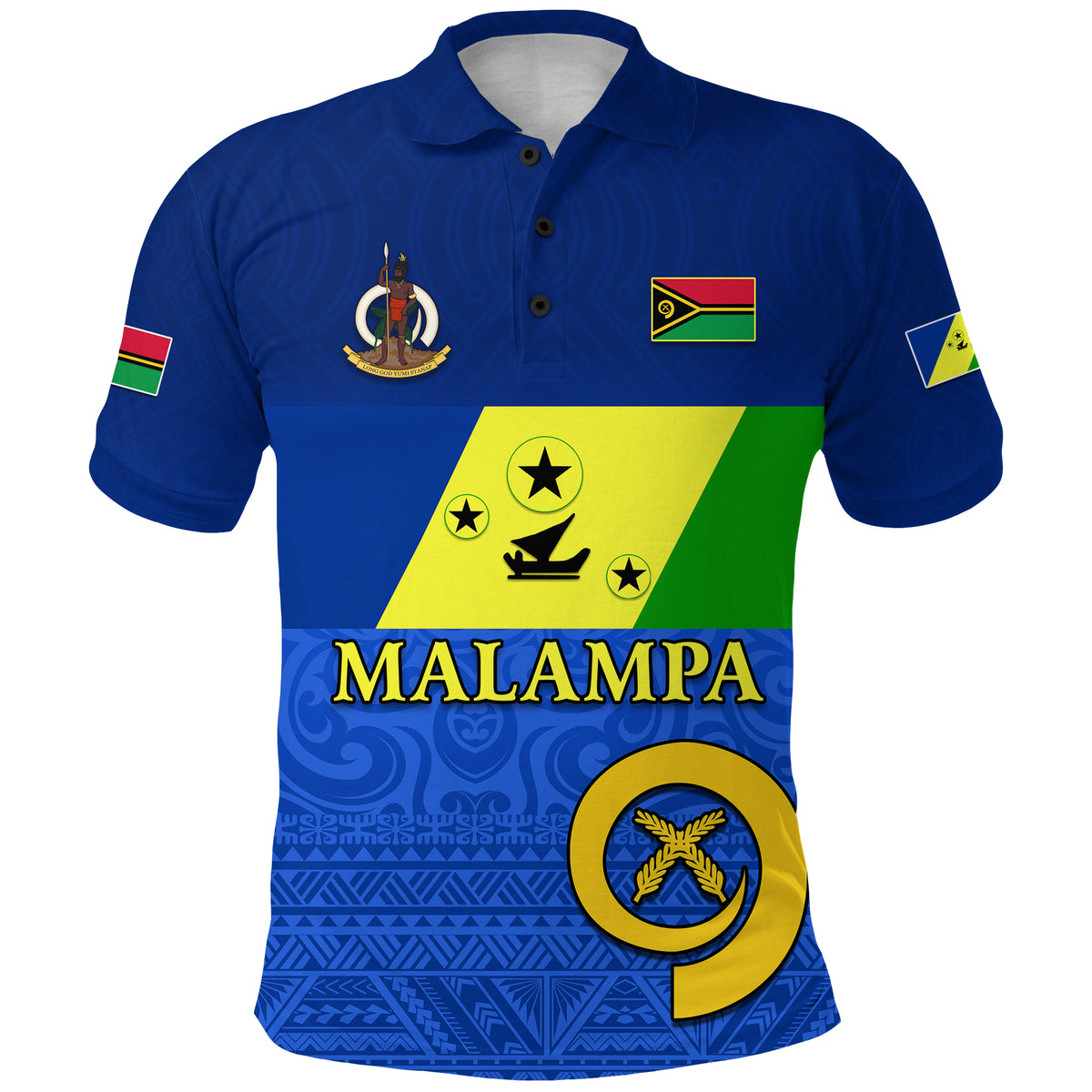 Malampa Province Polo Shirt Vanuatu Proud LT13 Unisex Blue - Polynesian Pride