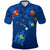 Hawaiian Islands Polo Shirt Hawaii Tropical Flowers and Turtles Blue LT13 Unisex Blue - Polynesian Pride