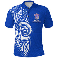 Kelana High School Polo Shirt Version 03 LT13 Unisex Blue - Polynesian Pride
