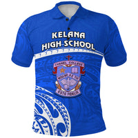 Kelana High School Polo Shirt Version 02 LT13 Unisex Blue - Polynesian Pride