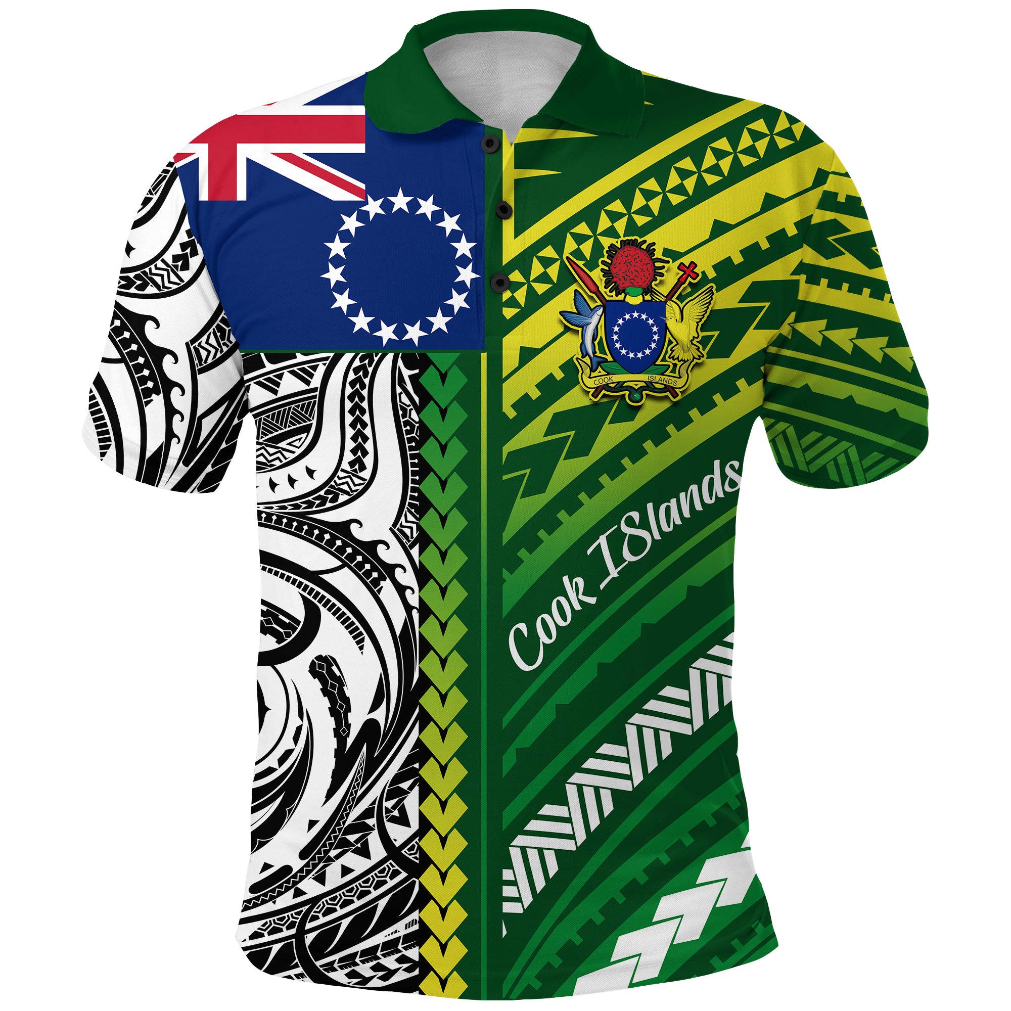 Cook Islands Unique Polo Shirt Polynesia Pattern LT13 Unisex Green - Polynesian Pride