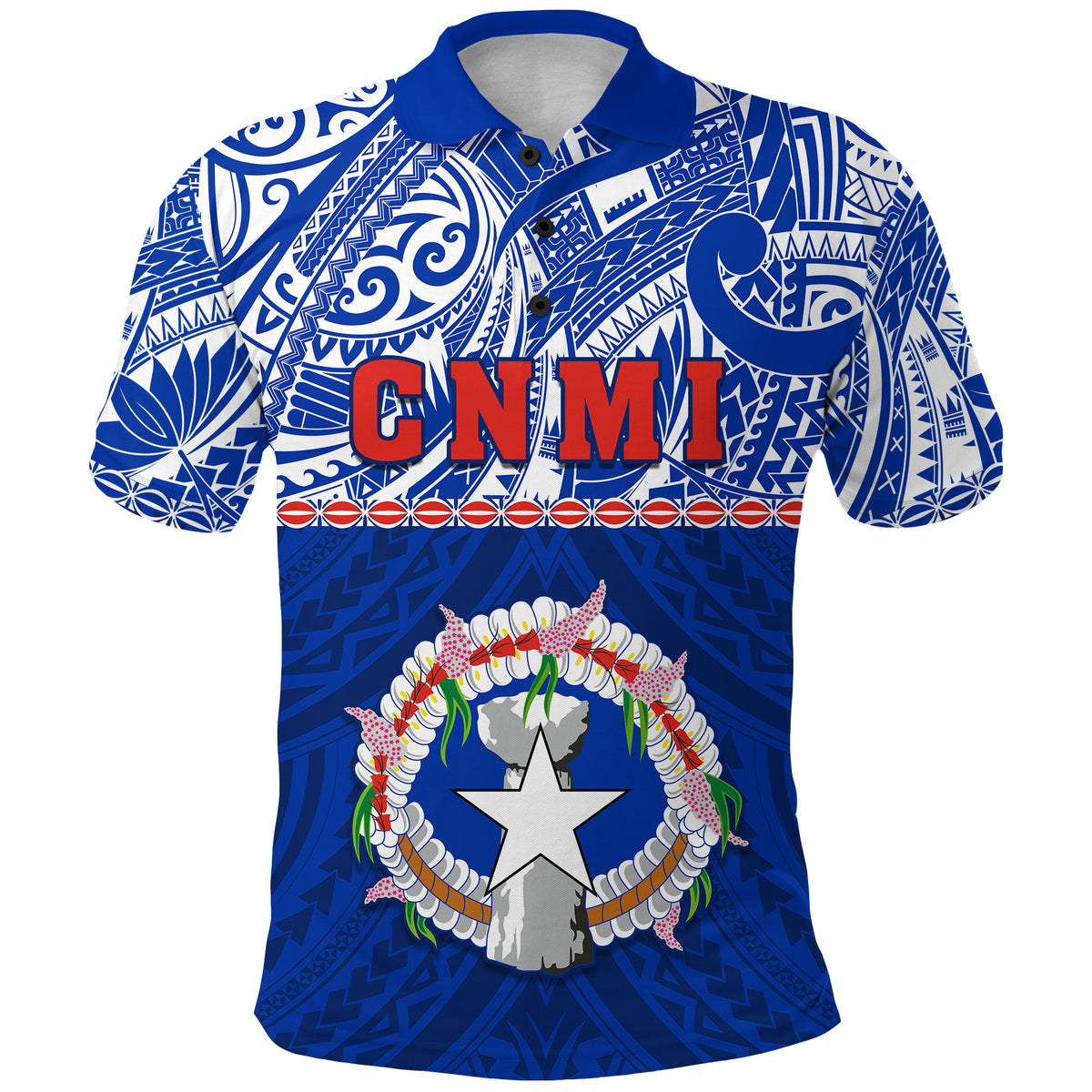 Northern Mariana Islands Polo Shirt Polynesian CNMI Coat of Arms LT13 Unisex Blue - Polynesian Pride