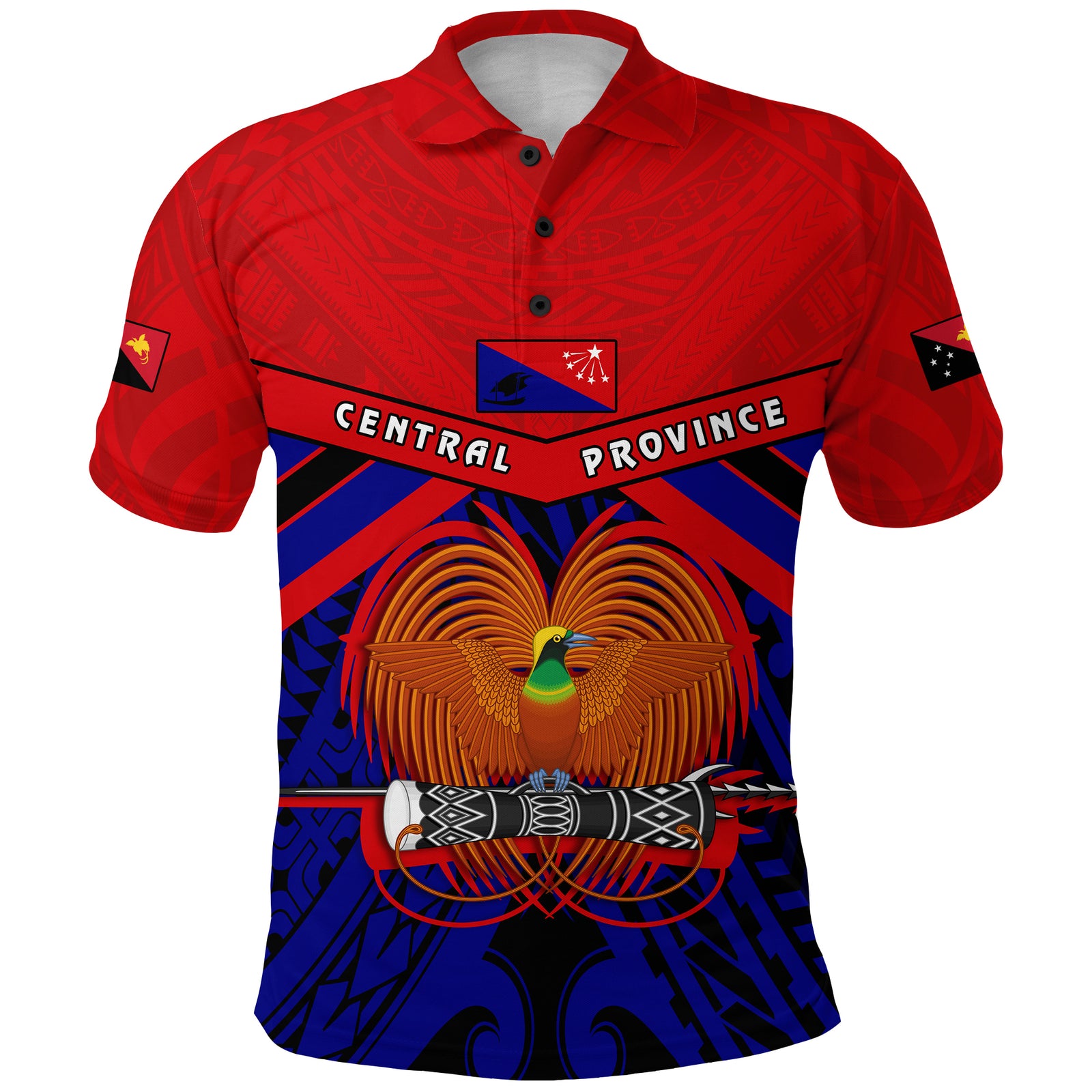 Central Province Polo Shirt Papua New Guinea LT13 Unisex Red - Polynesian Pride