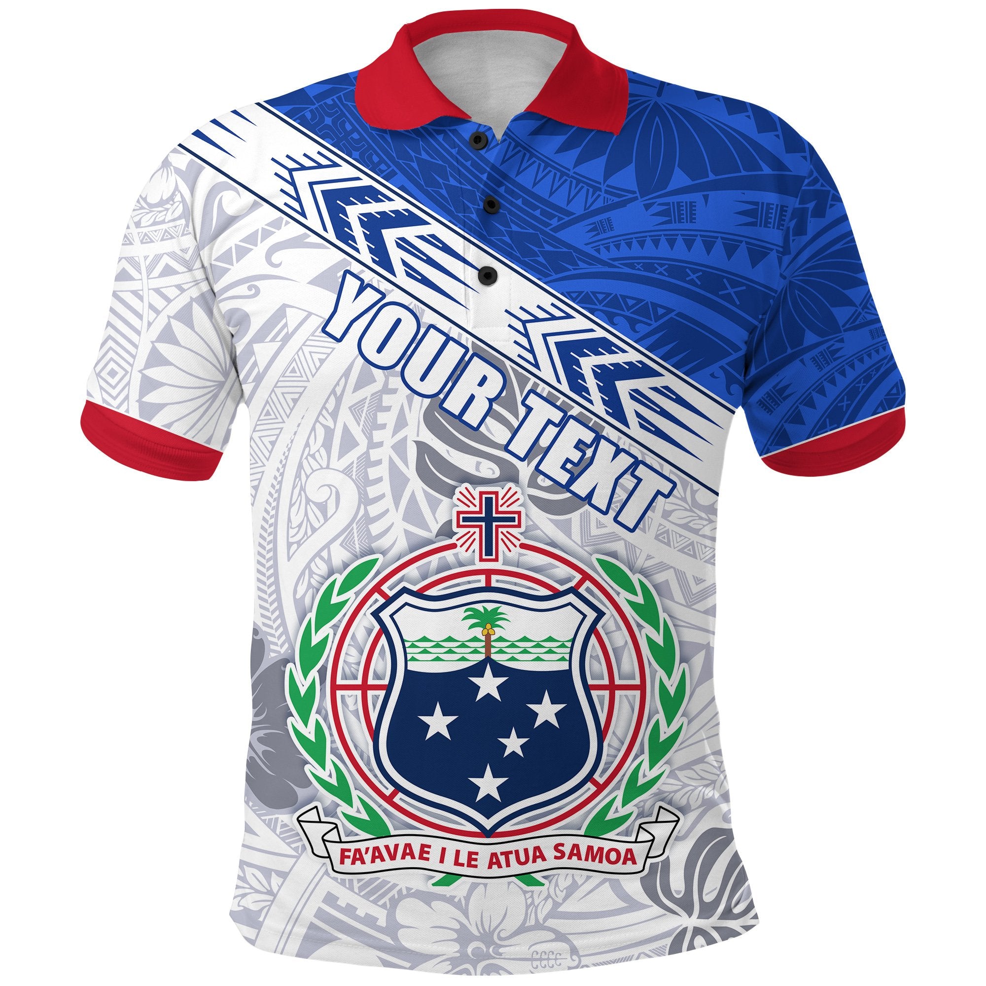 Custom Samoa Rugby Polo Shirt Spirit Manu Samoa White Unisex White - Polynesian Pride