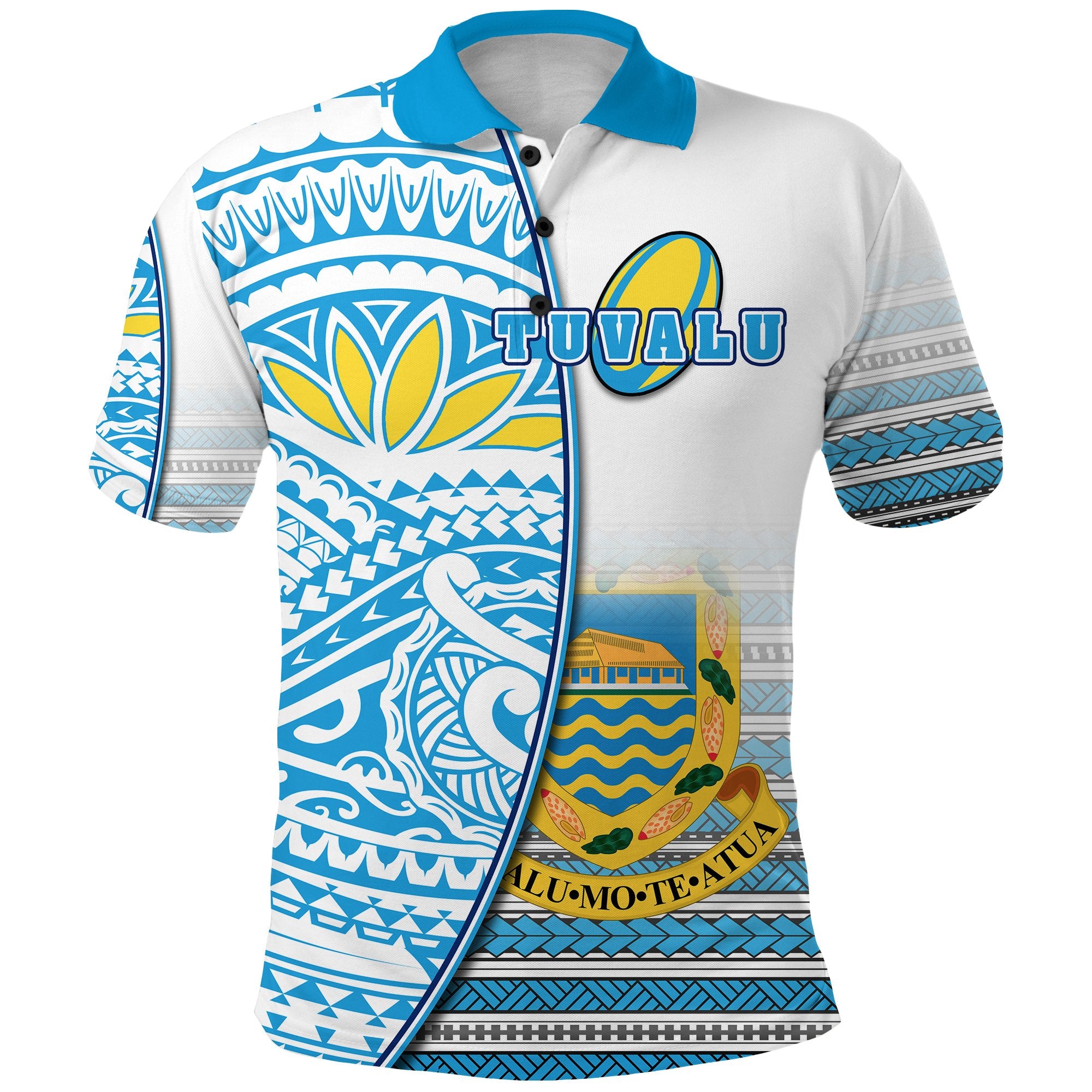 Tuvalu Rugby Polo Shirt Special Unisex Blue - Polynesian Pride