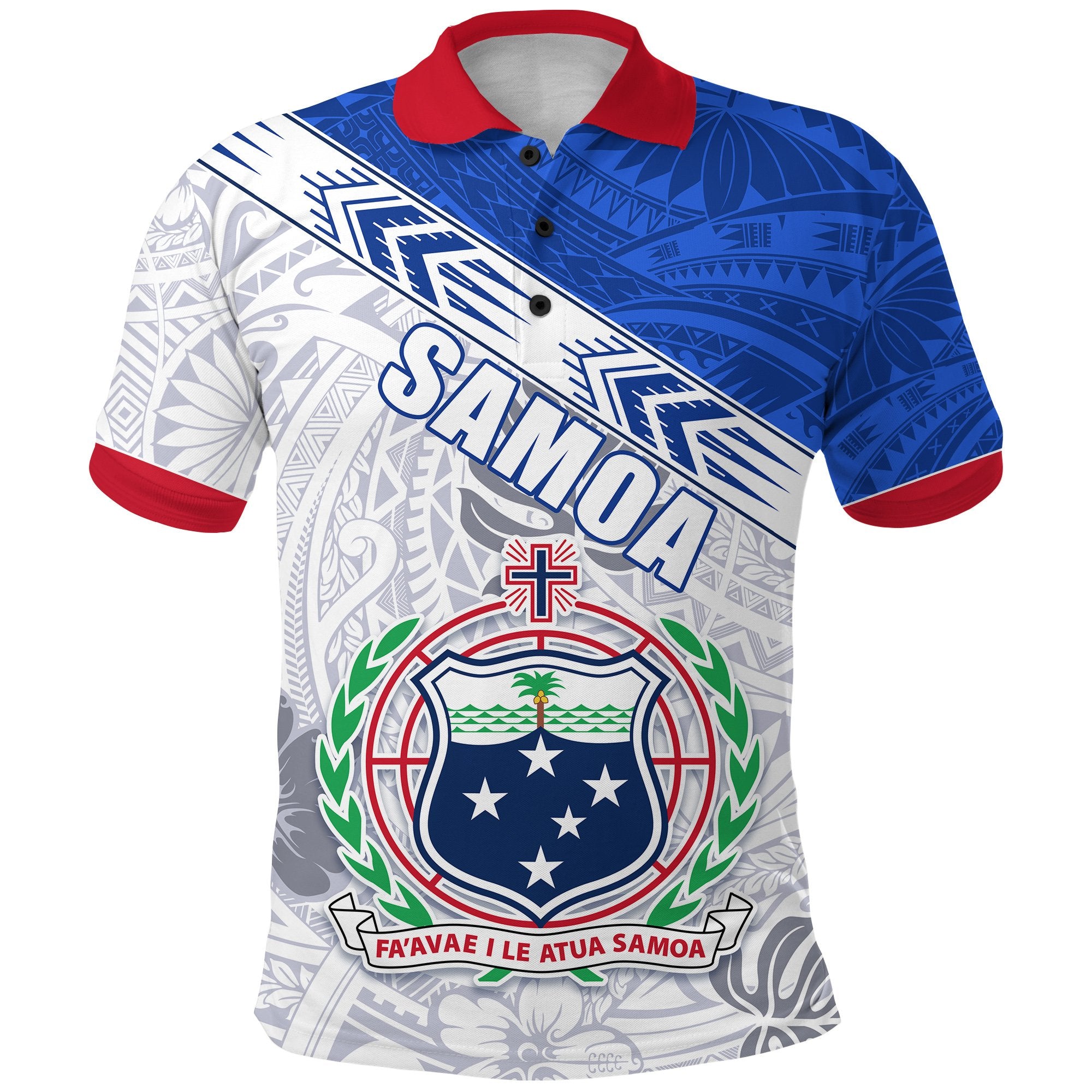 Samoa Rugby Polo Shirt Spirit Manu Samoa White Unisex White - Polynesian Pride