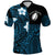 Custom Polynesian Rugby Polo Shirt Love Blue Custom Text and Number - Polynesian Pride