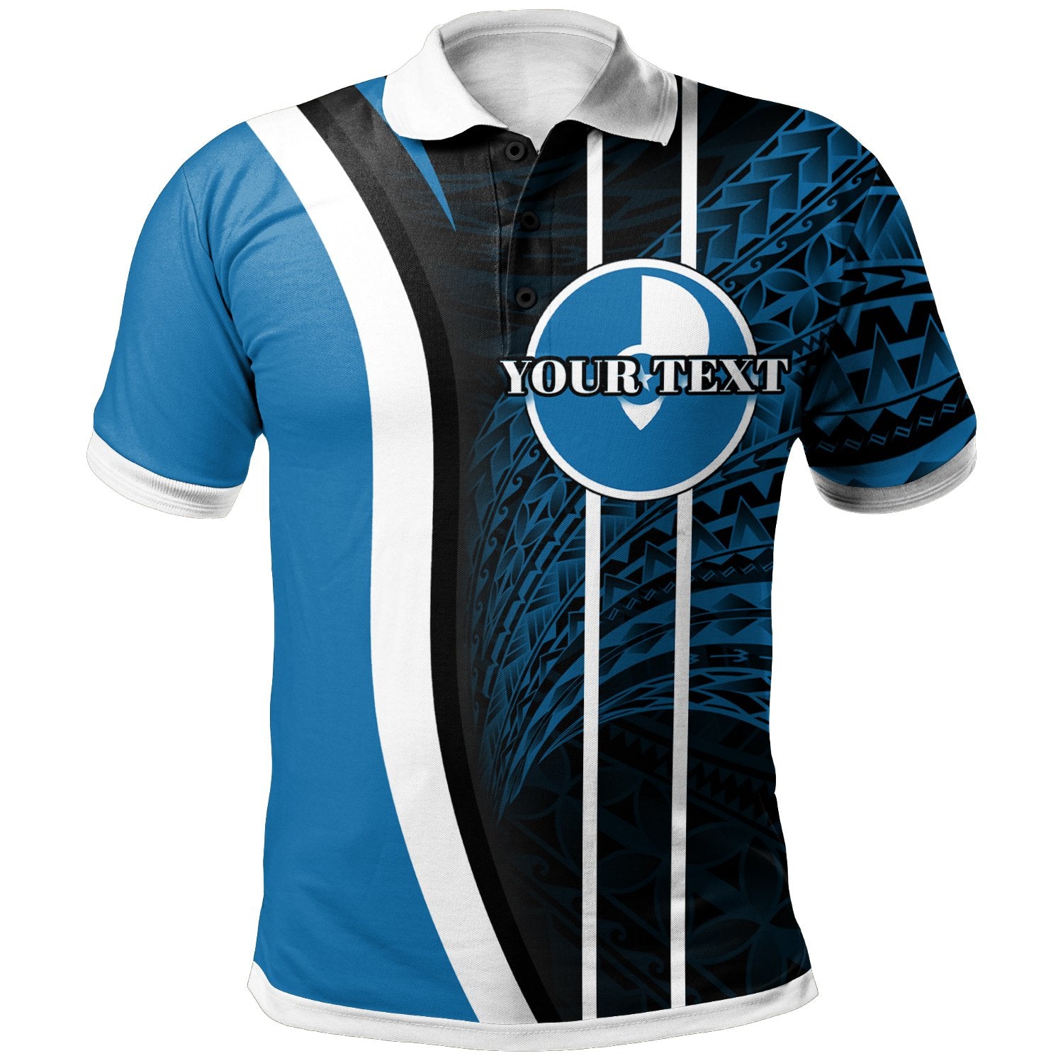 Yap Polo Shirt Custom Special Unisex Blue - Polynesian Pride