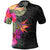 Polynesian Polo Shirt Hibiscus Pattern Unisex Black - Polynesian Pride