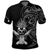 Hawaii Ikaika Warrior Polo Shirt LT2 BLACK - Polynesian Pride