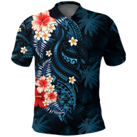 Pitcairn Islands Coconut Tree Turtle Polynesia Polo Shirt LT2 BLUE - Polynesian Pride