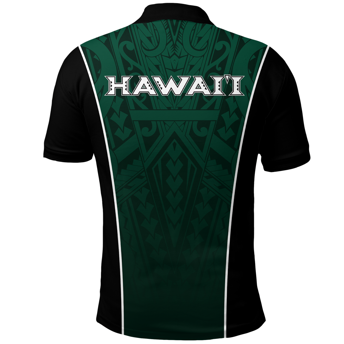 Hawaii Volleyball Green Warrior Polo Shirt LT2 - Polynesian Pride
