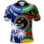 Custom Indigenous South Africa Mixed Fiji Palm Tapa Polo Shirt LT9 Blue - Polynesian Pride