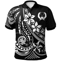Pohnpei Polynesian Chief Polo Shirt Black Version Black - Polynesian Pride