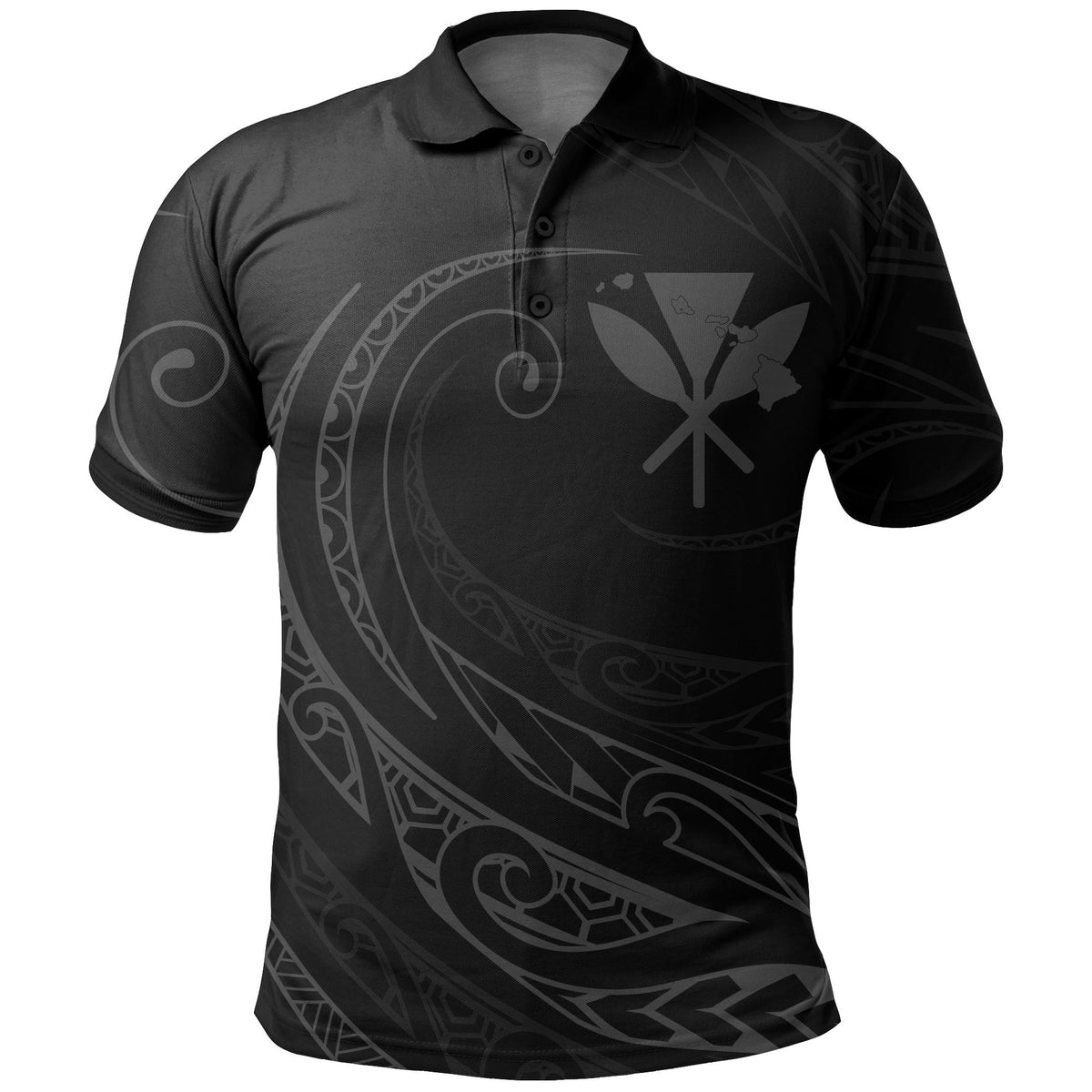 Kanaka Polo Shirt Frida Style Gray - Polynesian Pride