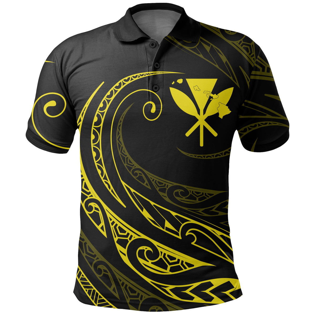 Kanaka Polo Shirt Frida Style Yellow - Polynesian Pride