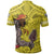 Hawaiian Islands Warrior Kakau Yellow Polynesian Polo Shirt - Polynesian Pride