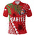 Tahiti Rugby Polo Shirt Coconut Leaves Coconut Unisex Red - Polynesian Pride