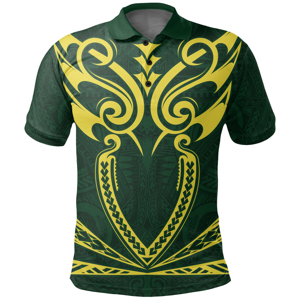 Hawaii Kanaka Polynesian Football Jersey Polo Shirt Green Bernice AH - Polynesian Pride