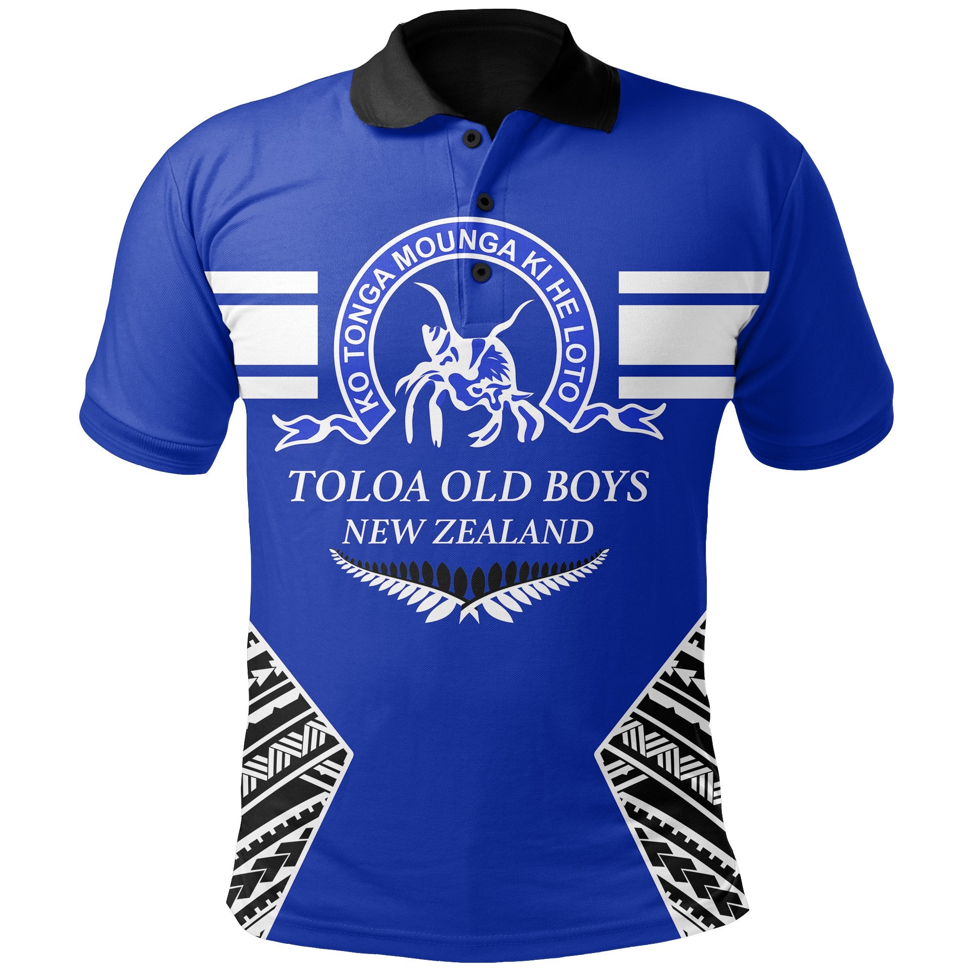 Toloa Old Boys NZ Polo Shirt Unisex Blue - Polynesian Pride