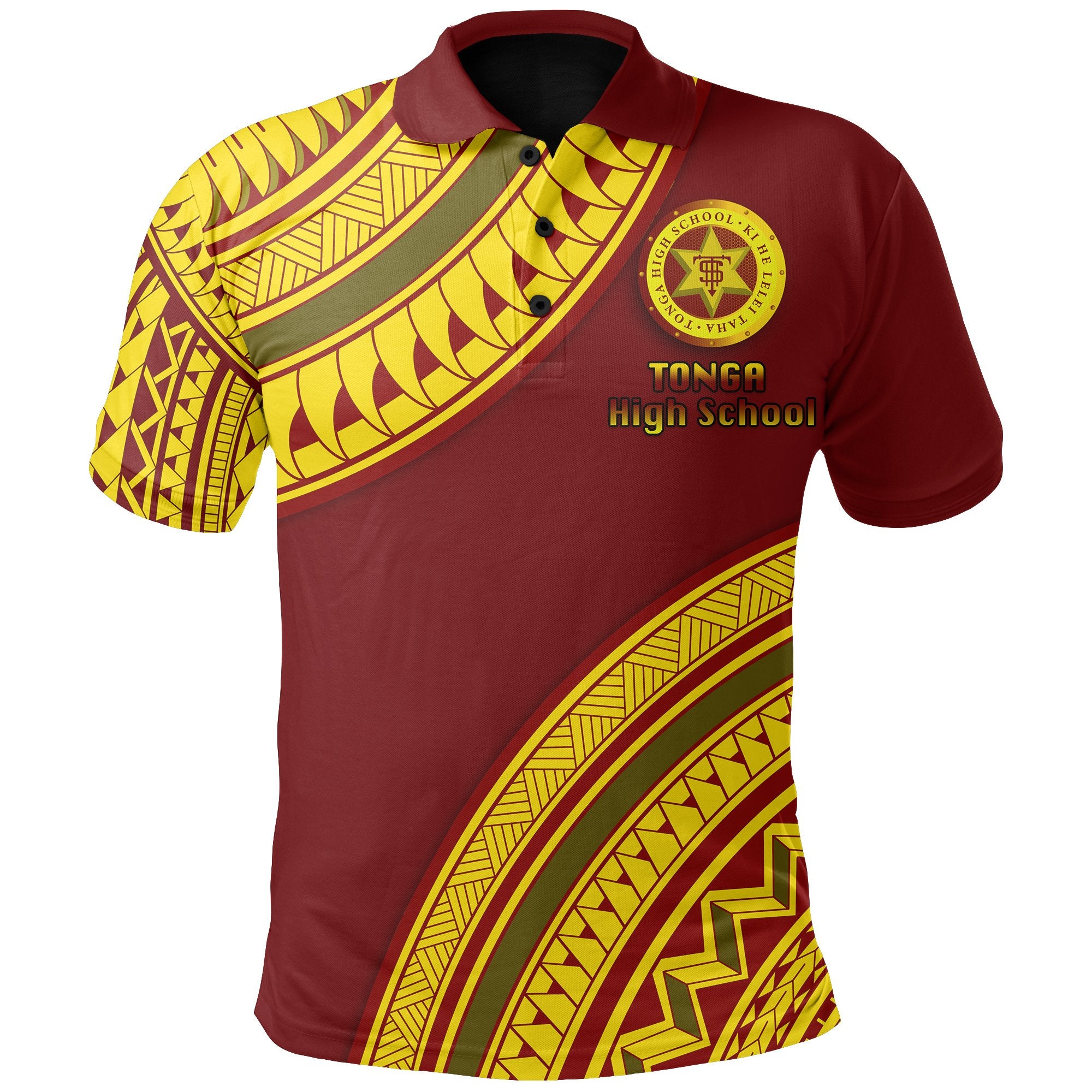 Tonga High School Polo Shirt Special Edition Unisex Yellow - Polynesian Pride