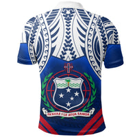 Custom Samoa Rugby Polo Shirt Tribal Pattern - Polynesian Pride