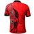 Polo Shirt Polynesian Lizard Tattoo Red Color - Polynesian Pride