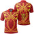 Hawaii Kanaka Polynesian Football Jersey Polo Shirt Red and Yellow Bernice AH Unisex Red - Polynesian Pride