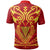 Hawaii Kanaka Polynesian Football Jersey Polo Shirt Red and Yellow Bernice AH - Polynesian Pride