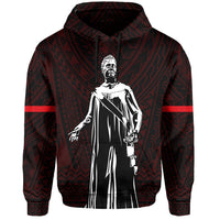 Polynesian Queen Liliuokalani Flag of Hawaii Hoodie Red - Polynesian Pride