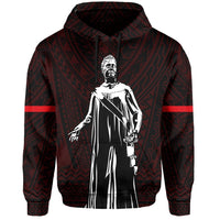 Polynesian Queen Liliuokalani Flag of Hawaii Hoodie Red - Polynesian Pride
