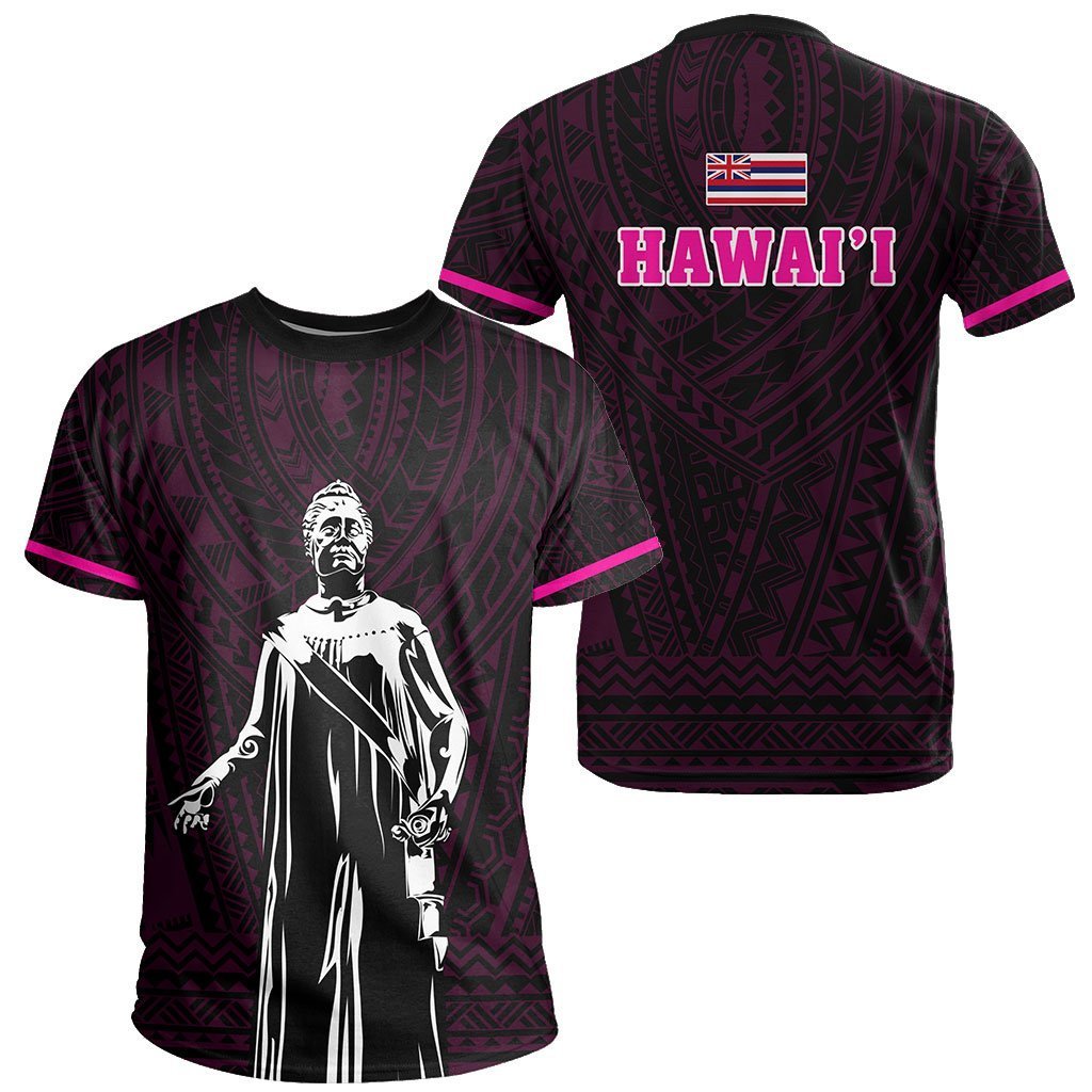 Hawaii Polynesian Queen Liliuokalani Pink T Shirt Unisex Pink - Polynesian Pride