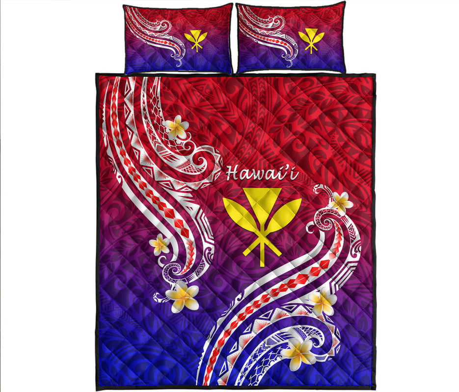 Hawaii Quilt Bed Set Polynesian Line Style LT9 Gradient - Polynesian Pride