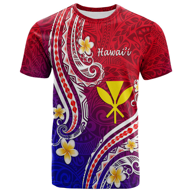 Hawaii T Shirt Polynesian Line Style LT9 Adult Gradient - Polynesian Pride