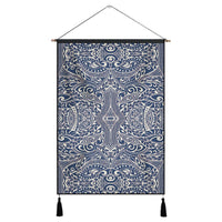 Polynesian Culture Blue White Hanging Poster - AH Hanging Poster 43 x 65 cm Cotton And Linen - Polynesian Pride