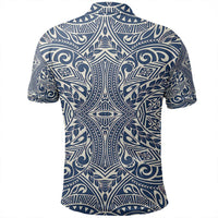 Unisex Polynesian Culture Blue White Polo Shirt - Polynesian Pride