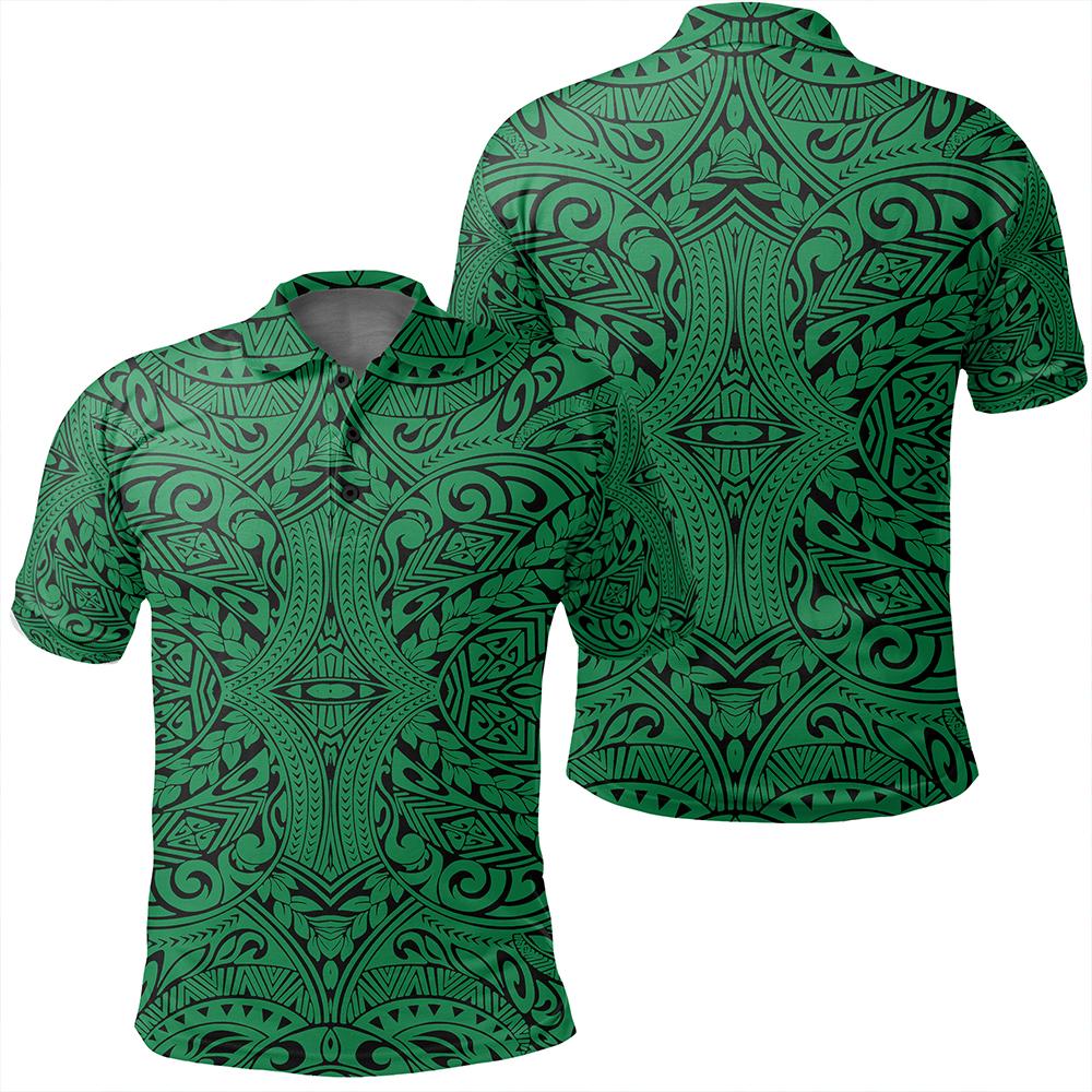 Unisex Polynesian Culture Green Polo Shirt Unisex Art - Polynesian Pride