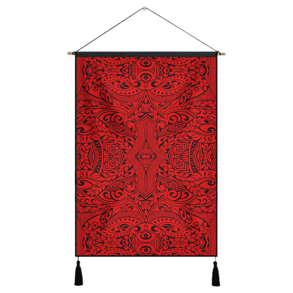 Polynesian Culture Red Hanging Poster - AH Hanging Poster 43 x 65 cm Cotton And Linen - Polynesian Pride