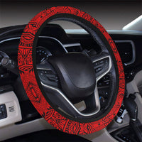 Polynesian Culture Red Hawaii Steering Wheel Cover with Elastic Edge - Polynesian Pride