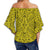 Polynesian Culture Yellow Hawaii Women's Off Shoulder Wrap Waist Top - Polynesian Pride