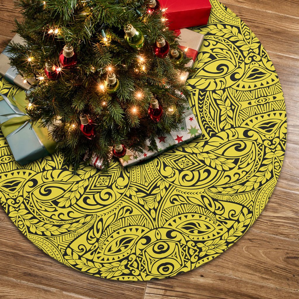 Polynesian Culture Yellow Tree Skirt 85x85 cm Yellow Tree Skirt - Polynesian Pride