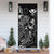 Polynesian Hawaii Door Cover Turtle Hibiscus Black - Polynesian Pride