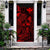 Polynesian Hawaii Door Cover Turtle Hibiscus Red Red - Polynesian Pride